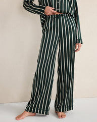 WASHABLE SILK PINSTRIPE PAJAMA PANTS | Talbots US