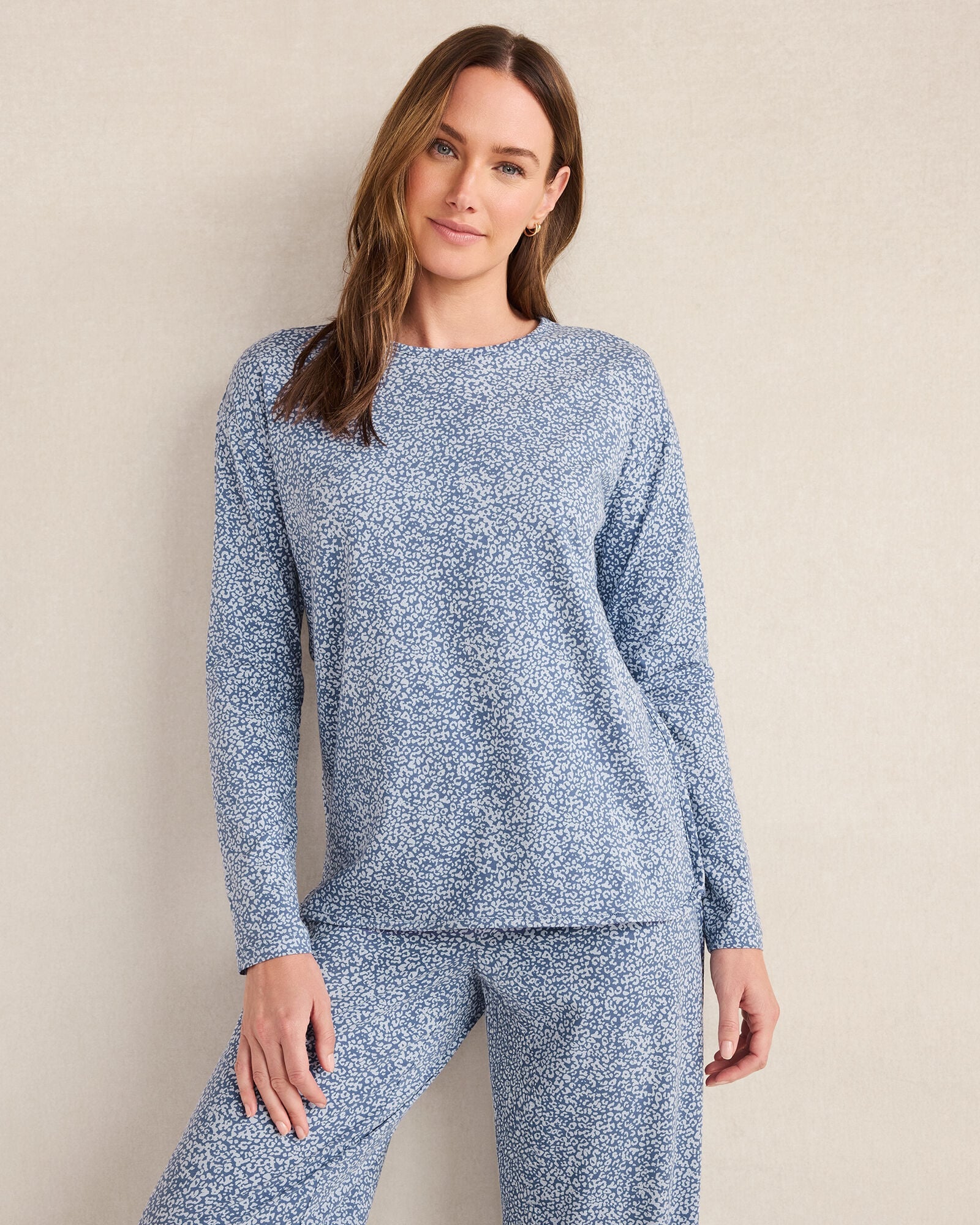 ORGANIC COTTON JERSEY ANIMAL PRINT PAJAMA TOP | Talbots near me