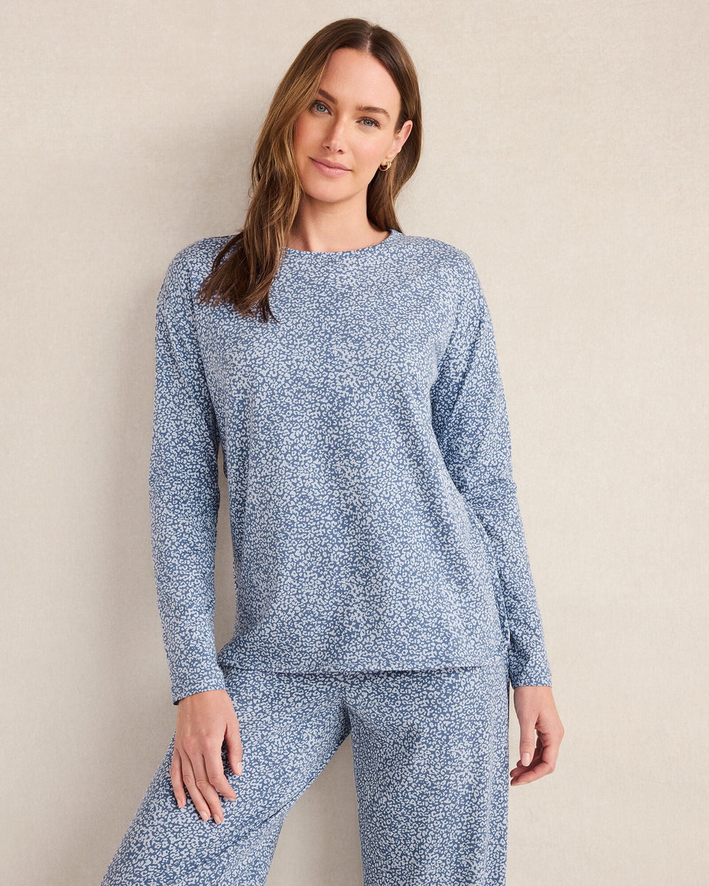 ORGANIC COTTON JERSEY ANIMAL PRINT PAJAMA TOP | Talbots near me