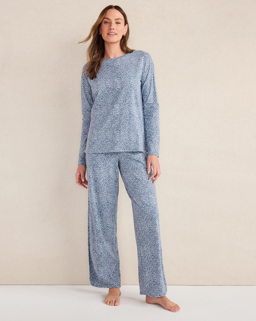 ORGANIC COTTON JERSEY ANIMAL PRINT PAJAMA PANTS | Talbots online