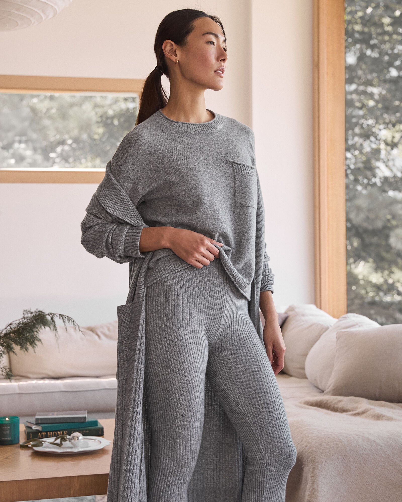 CASHMERE RIB KNIT LEGGINGS | Talbots discount