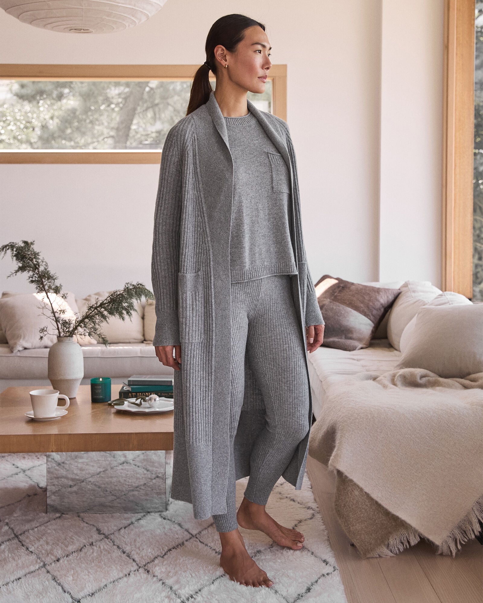 CASHMERE RIB KNIT LEGGINGS | Talbots discount