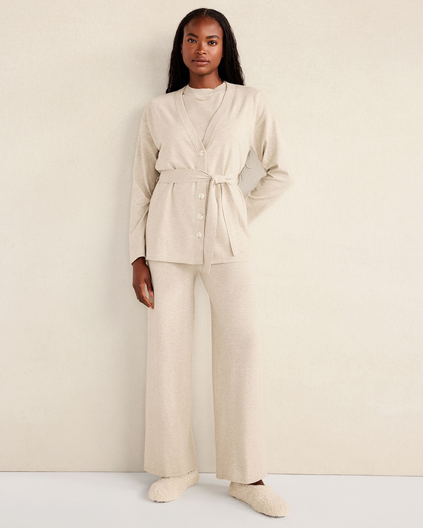 RELAXED JERSEY WIDE LEG PANTS | Talbots near me