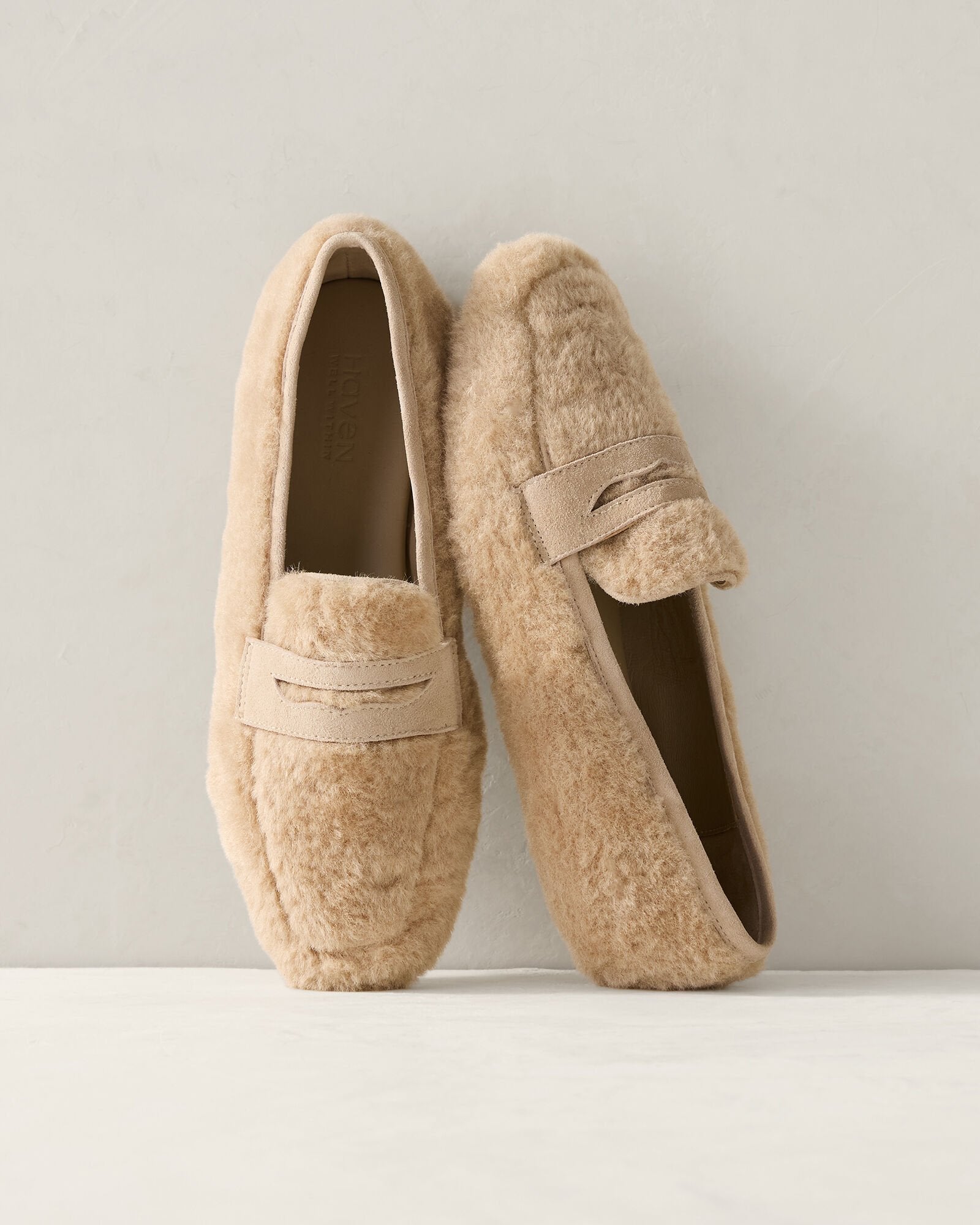 SHERPA AND LEATHER MOCCASINS | Talbots outlet
