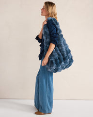 FAUX FUR THROW BLANKET AND TOTE | Talbots sale