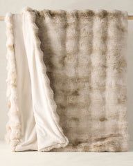 FAUX FUR THROW BLANKET AND TOTE | Talbots sale