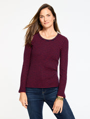 SCOOP NECK TOP - VERONICA STRIPE | Talbots for sale
