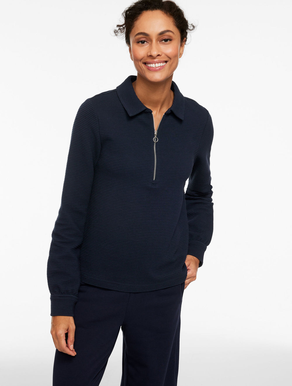 OTTOMAN KNIT HALF-ZIP PULLOVER | Talbots on sale