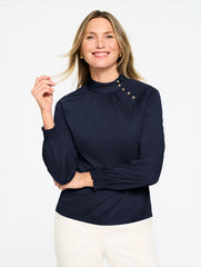 MOCKNECK KNIT BLOUSE | Talbots US