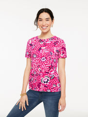 CREWNECK TEE - JOYFUL JACOBEAN | Talbots near me