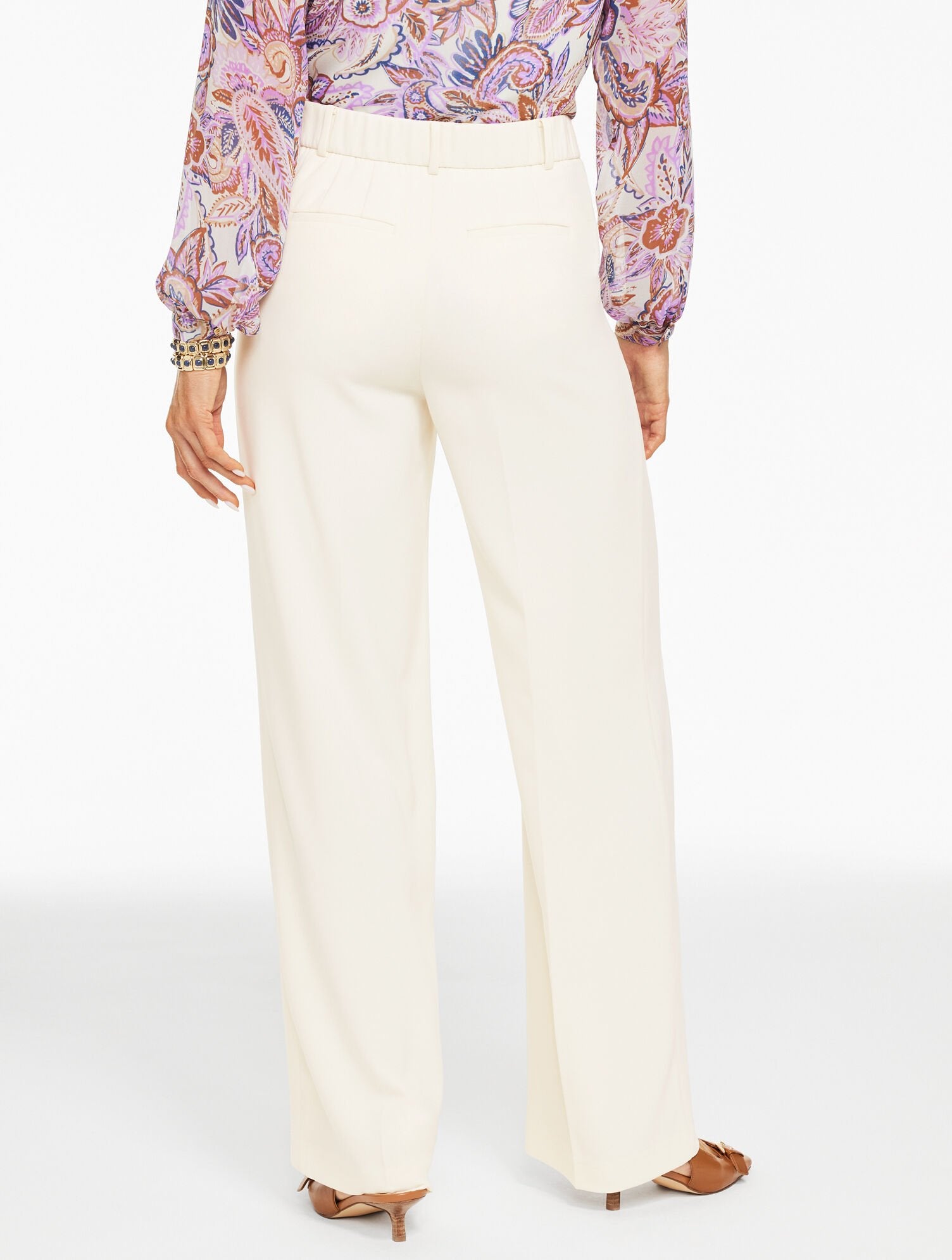 WIDE LEG POLISHED CREPE PANTS | Talbots near me