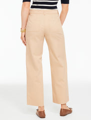 WIDE ANKLE HERITAGE TWILL PANTS | Talbots on sale
