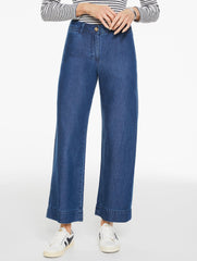 WIDE ANKLE PANTS - REFINED DENIM | Talbots discount