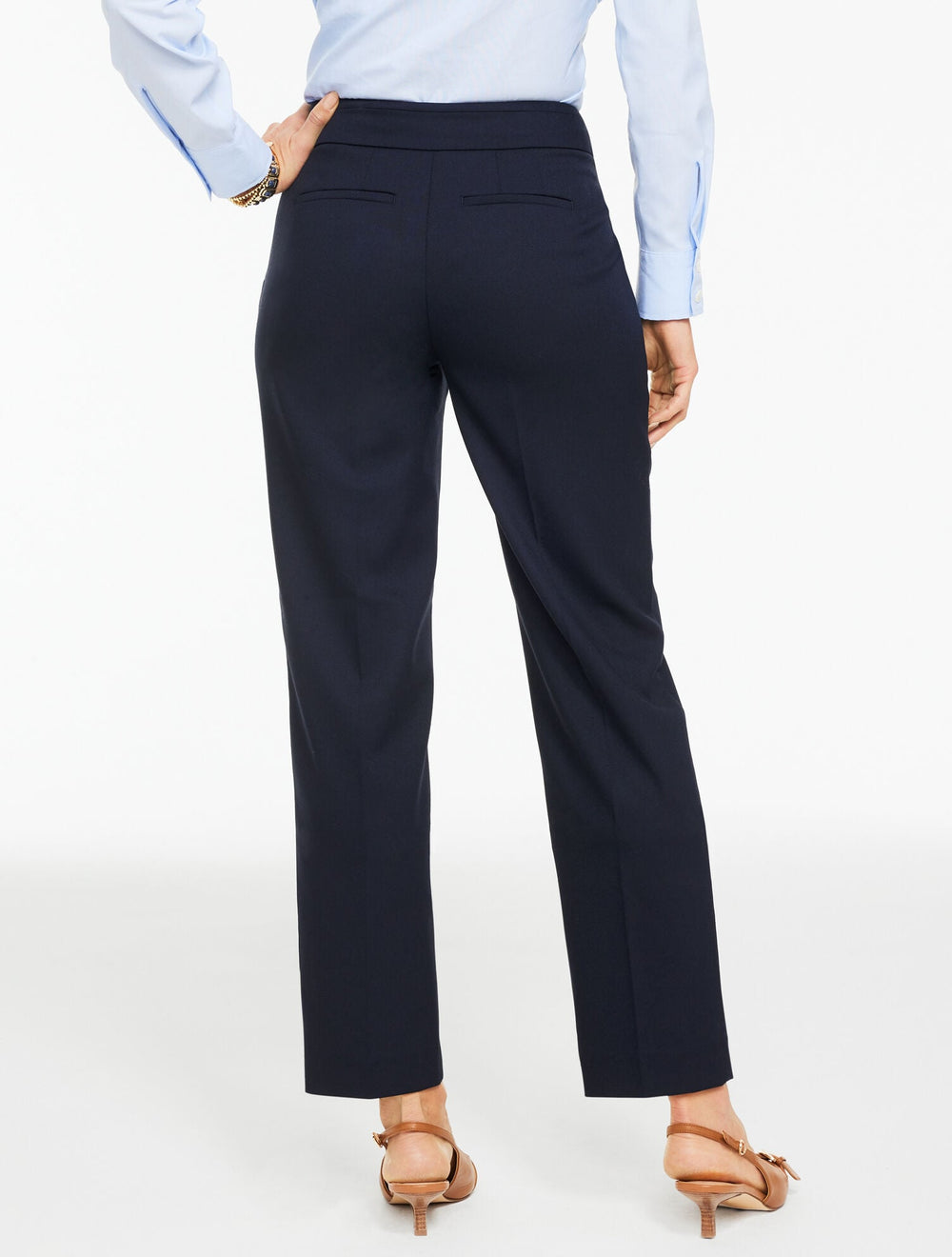 STRAIGHT ANKLE TWILL PANTS | Talbots on sale