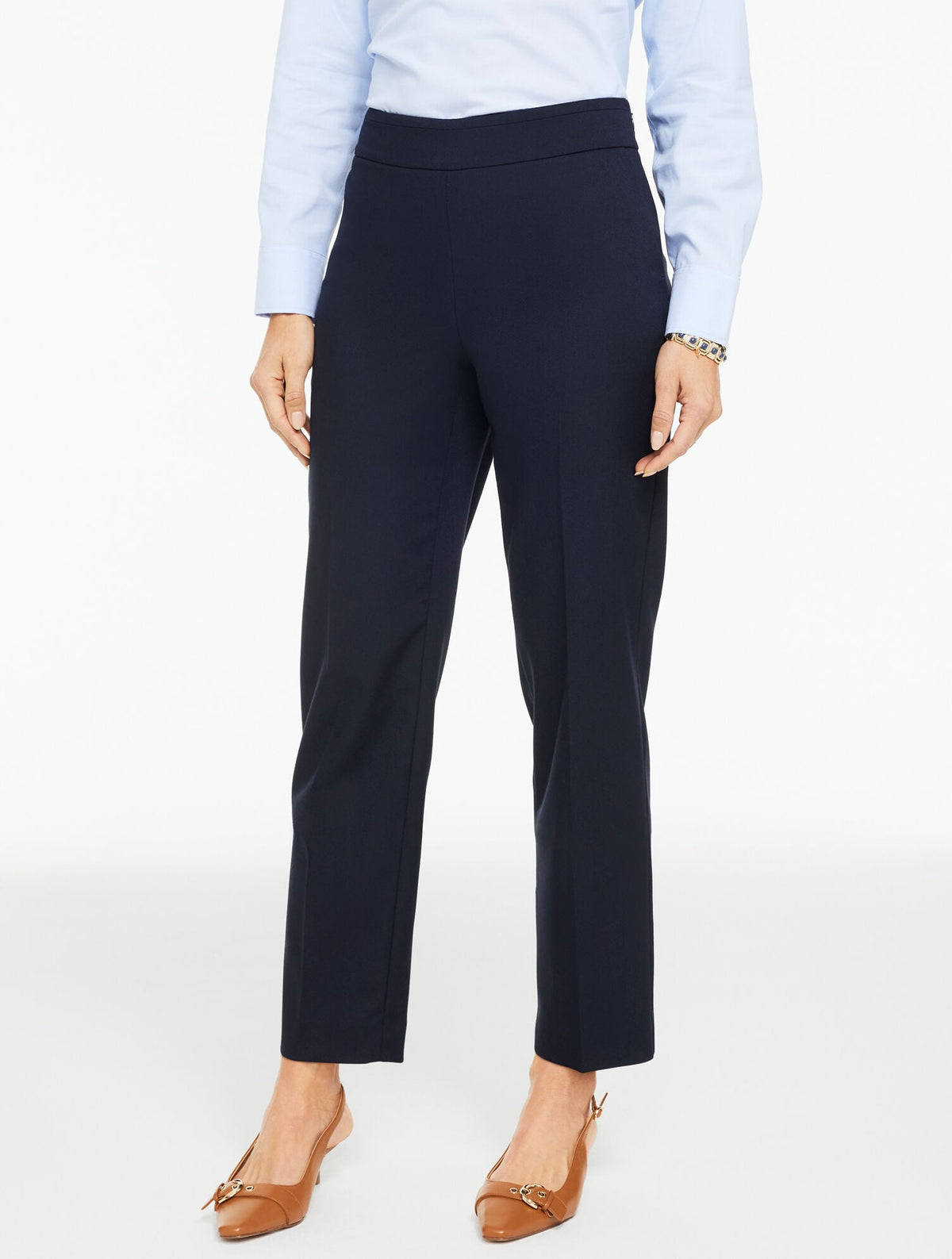 STRAIGHT ANKLE TWILL PANTS | Talbots on sale