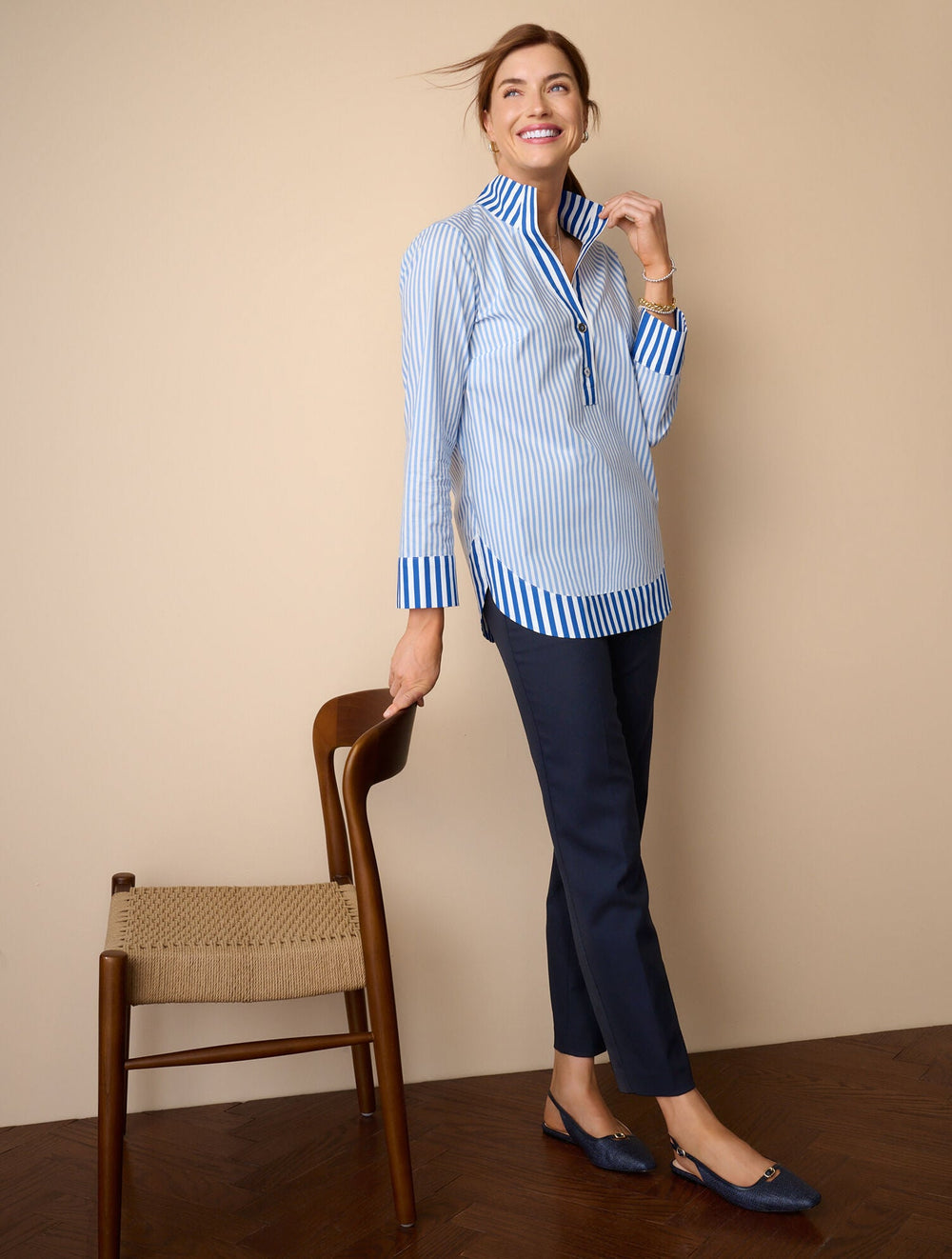 STRAIGHT ANKLE TWILL PANTS | Talbots on sale