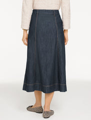 DENIM FIT & FLARE SKIRT - SAUSALITO WASH | Talbots online