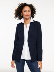 SINGLE BUTTON TWILL BLAZER | Talbots outlet