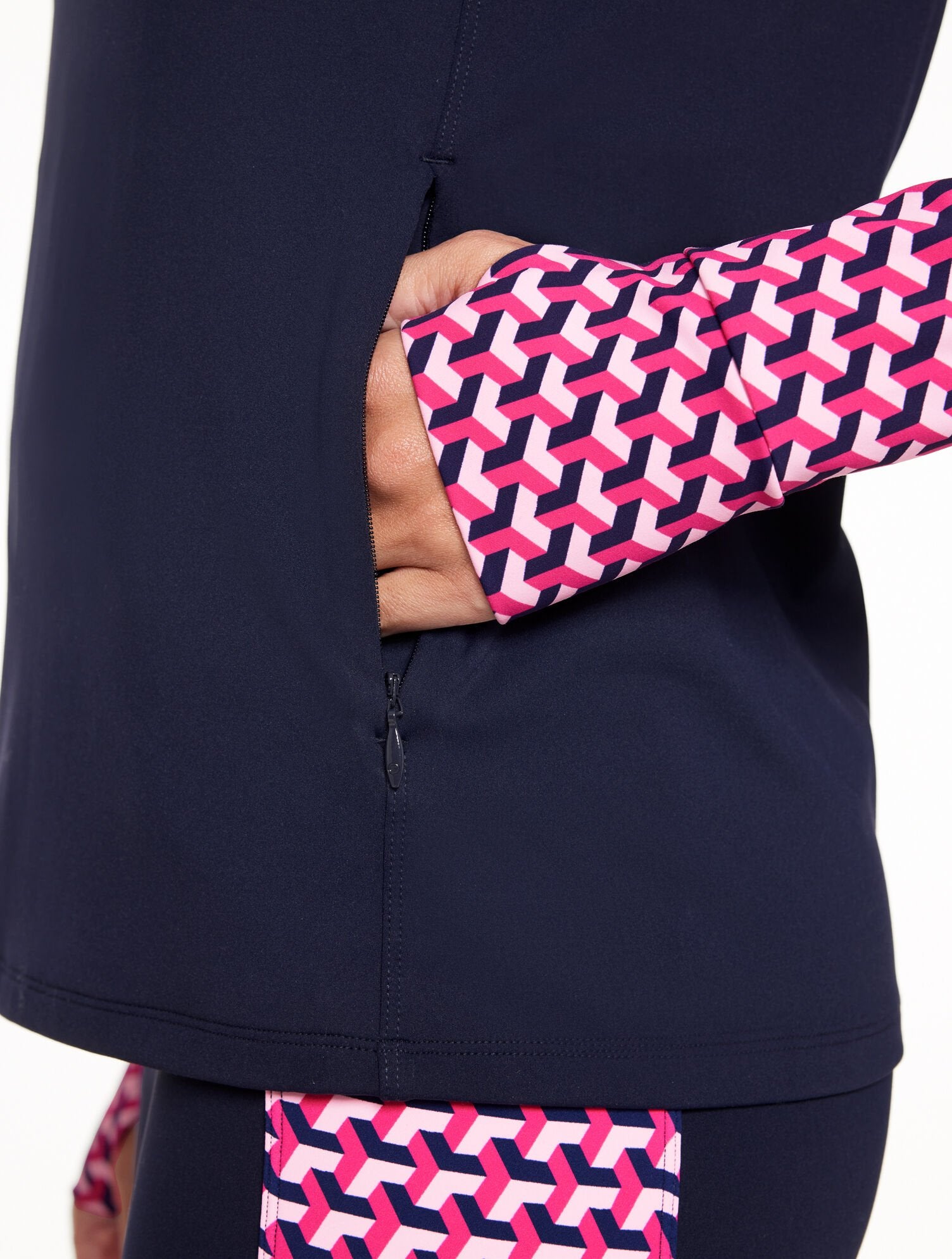 PERFORMANCE COMPRESSION HALF-ZIP PULLOVER - GEO | Talbots sale