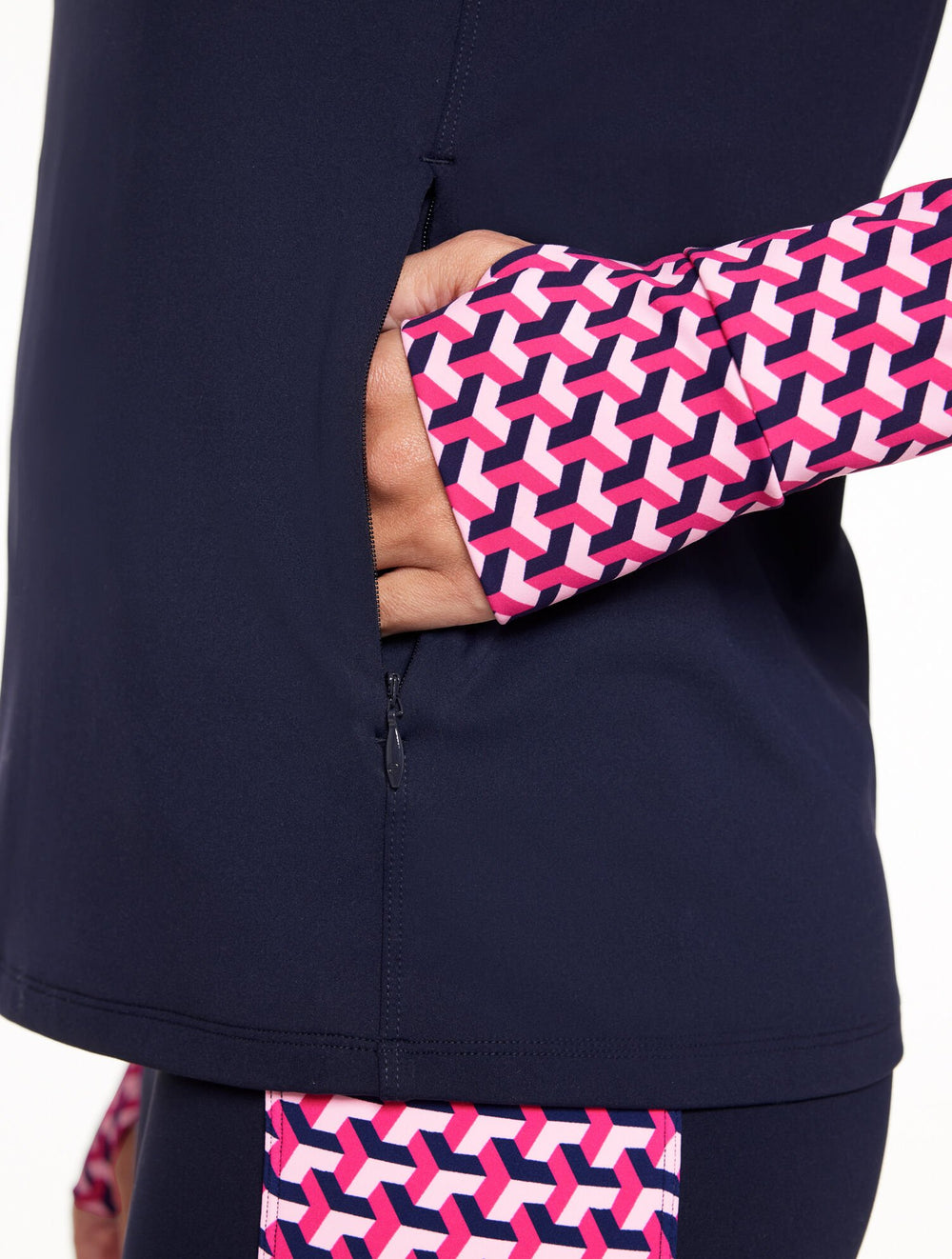 PERFORMANCE COMPRESSION HALF-ZIP PULLOVER - GEO | Talbots sale