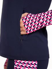PERFORMANCE COMPRESSION HALF-ZIP PULLOVER - GEO | Talbots sale