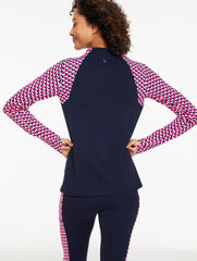 PERFORMANCE COMPRESSION HALF-ZIP PULLOVER - GEO | Talbots sale