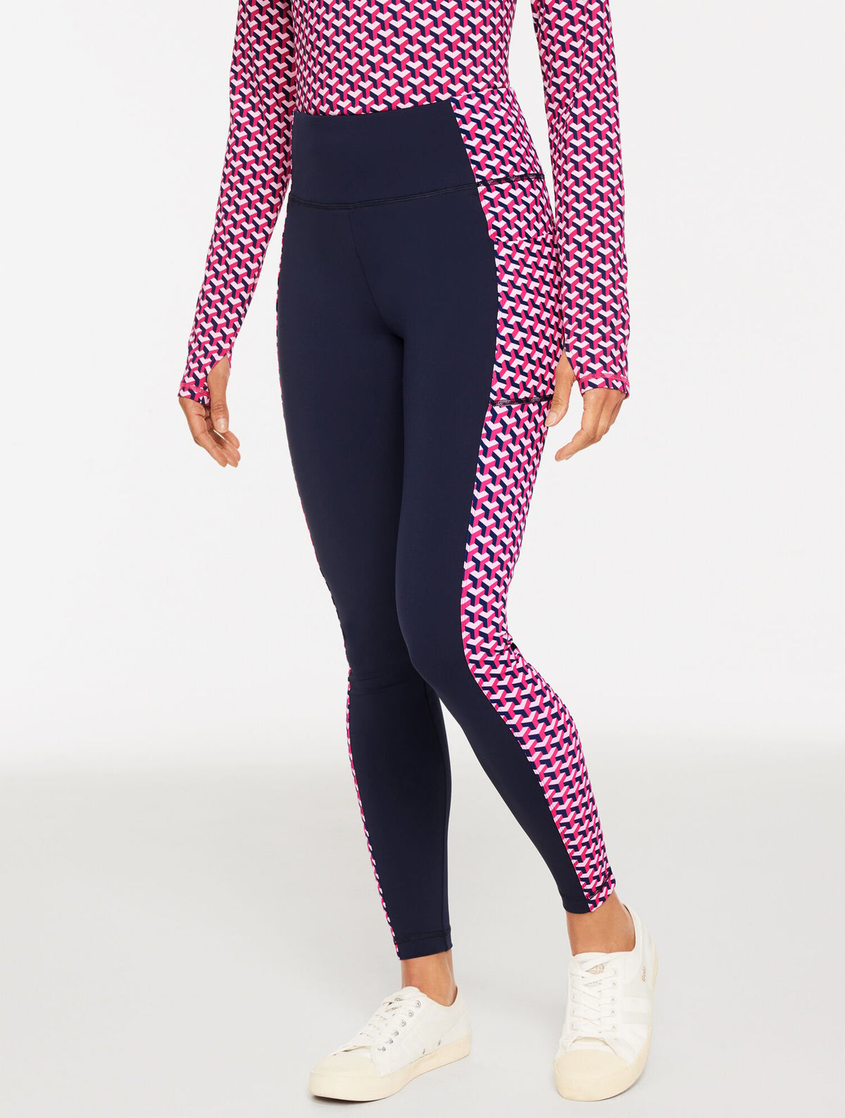 PERFORMANCE COMPRESSION LEGGINGS - GEO | Talbots discount
