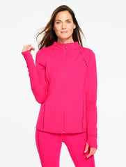 PERFORMANCE COMPRESSION FULL-ZIP JACKET - PICOT TRIM | Talbots on sale