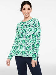 SUPERSOFT JERSEY LONG SLEEVE TEE - DANCING FLORAL | Talbots for sale