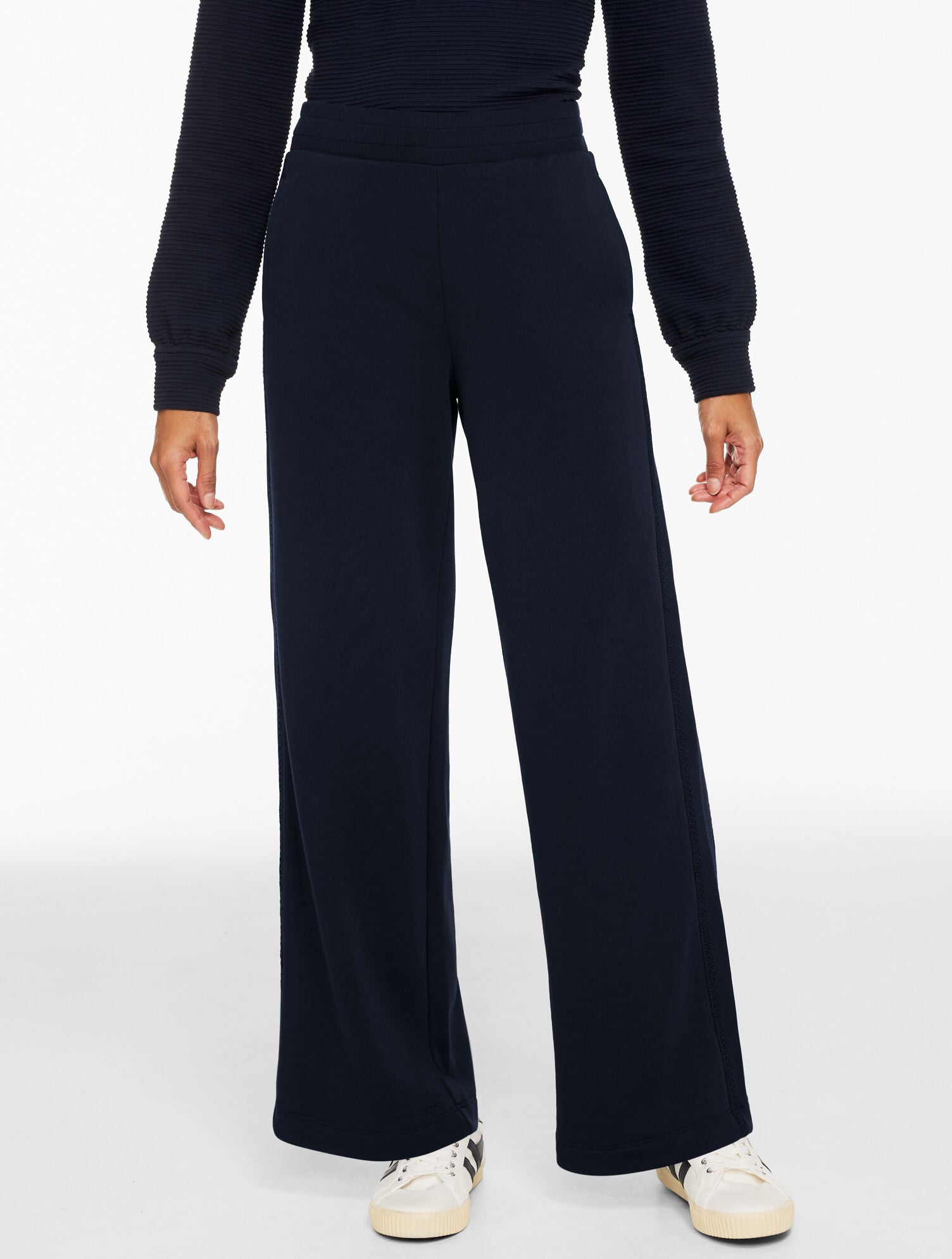 COZY FLEECE RELAXED LEG PANTS - PICOT TRIM | Talbots online