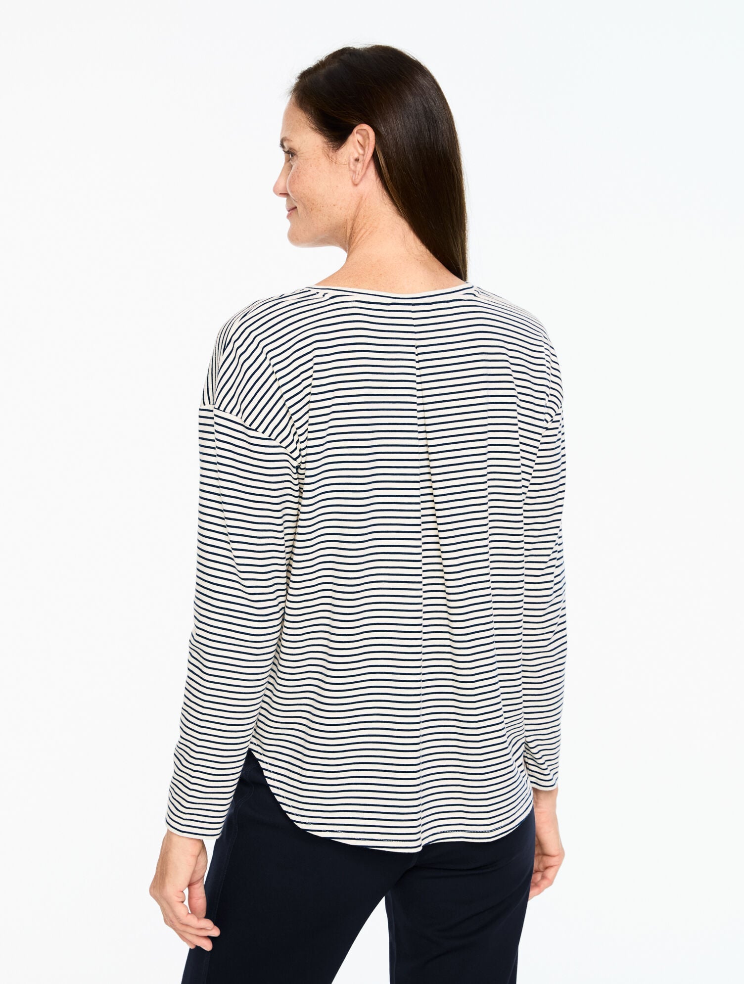 RIBBED CREWNECK TEE - CHERISH STRIPE | Talbots online