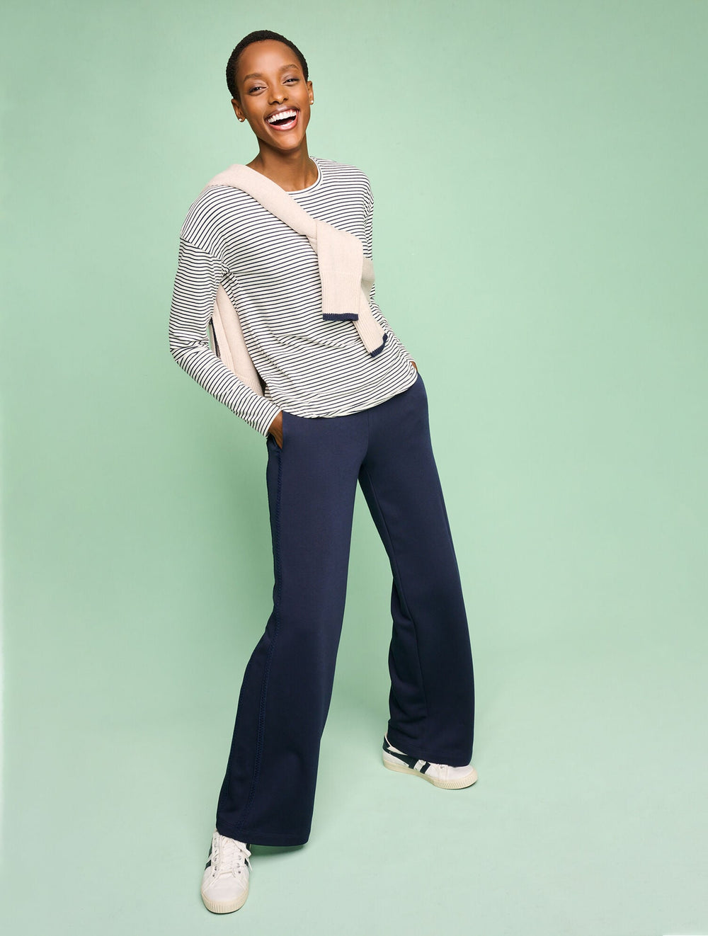 RIBBED CREWNECK TEE - CHERISH STRIPE | Talbots online