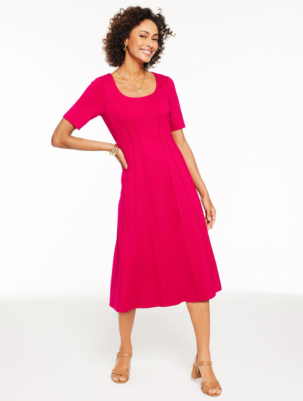 LUXE PONTE MIDI DRESS | Talbots sale