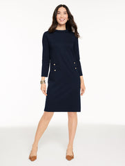 LUXE PONTE SHIFT DRESS | Talbots on sale