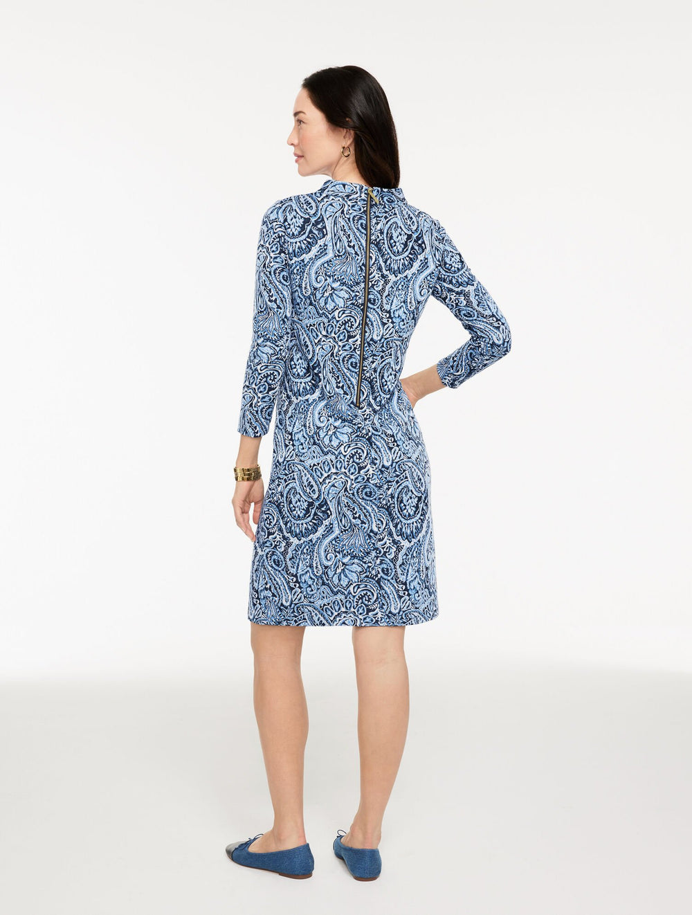 JACQUARD SHIFT DRESS - PAISLEY | Talbots on sale