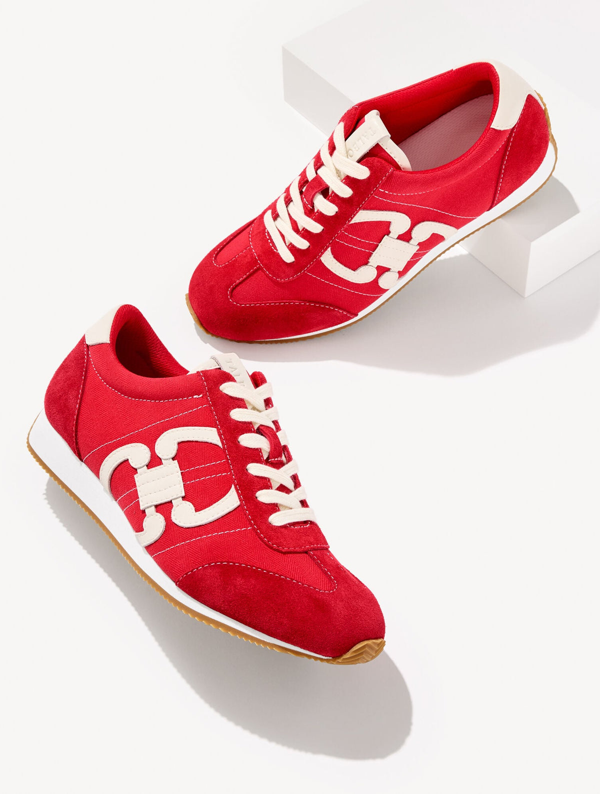 ALEX STATUS HERRINGBONE SUEDE SNEAKERS | Talbots sale