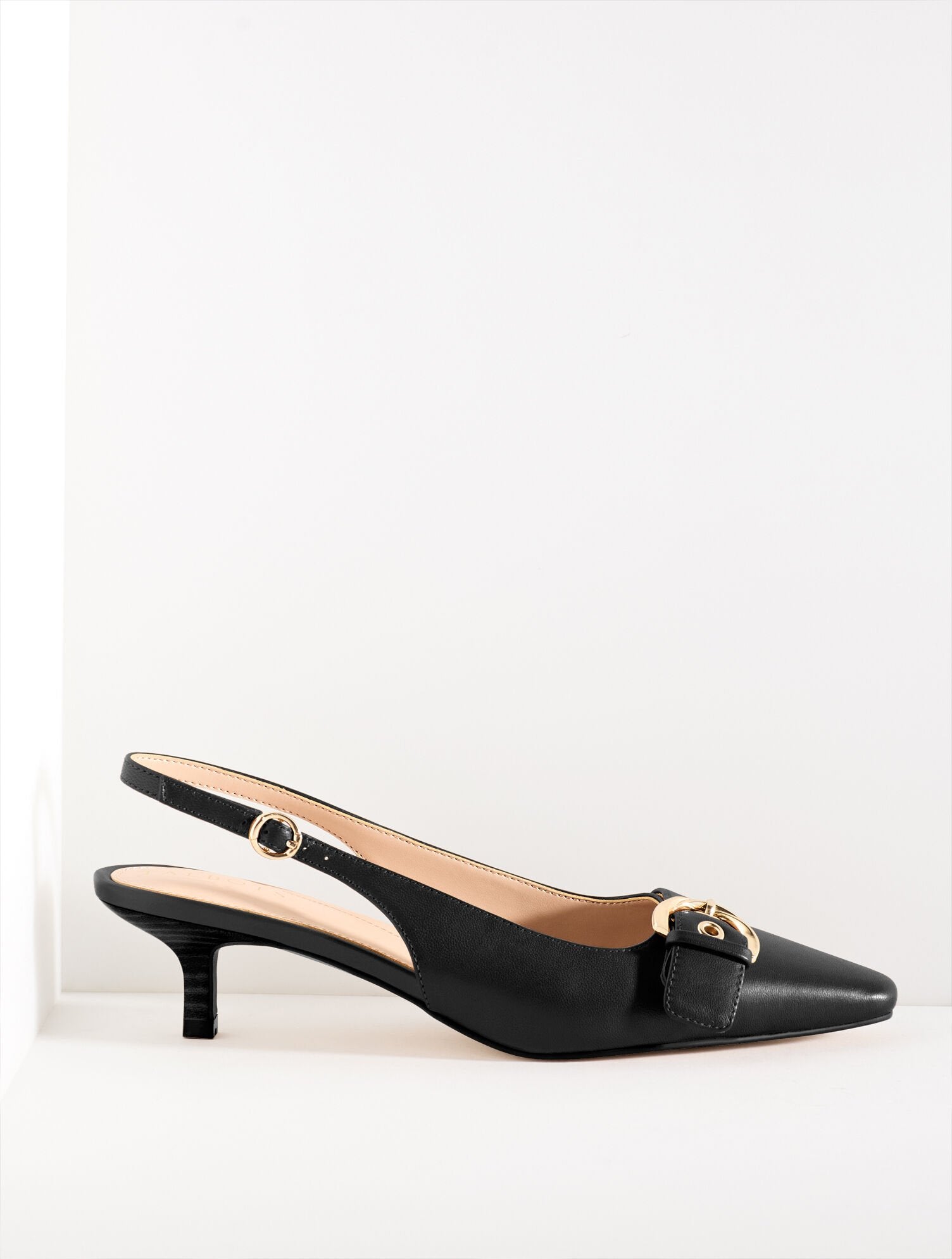 TABITHA BUCKLE NAPPA SLINGBACK PUMPS | Talbots on sale