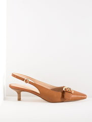 TABITHA BUCKLE NAPPA SLINGBACK PUMPS | Talbots on sale
