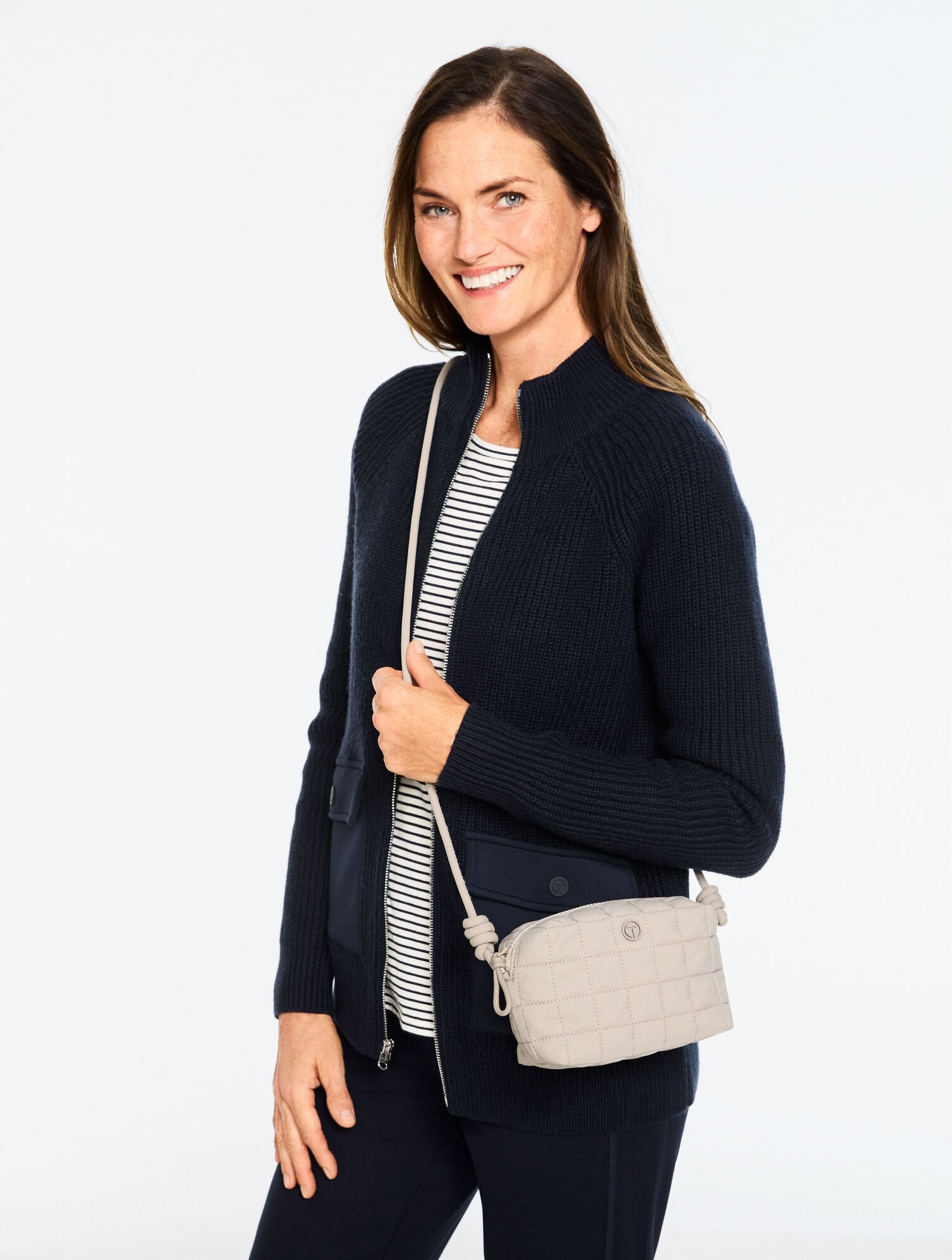 T BY TALBOTS QUILTED NYLON CROSSBODY | Talbots outlet