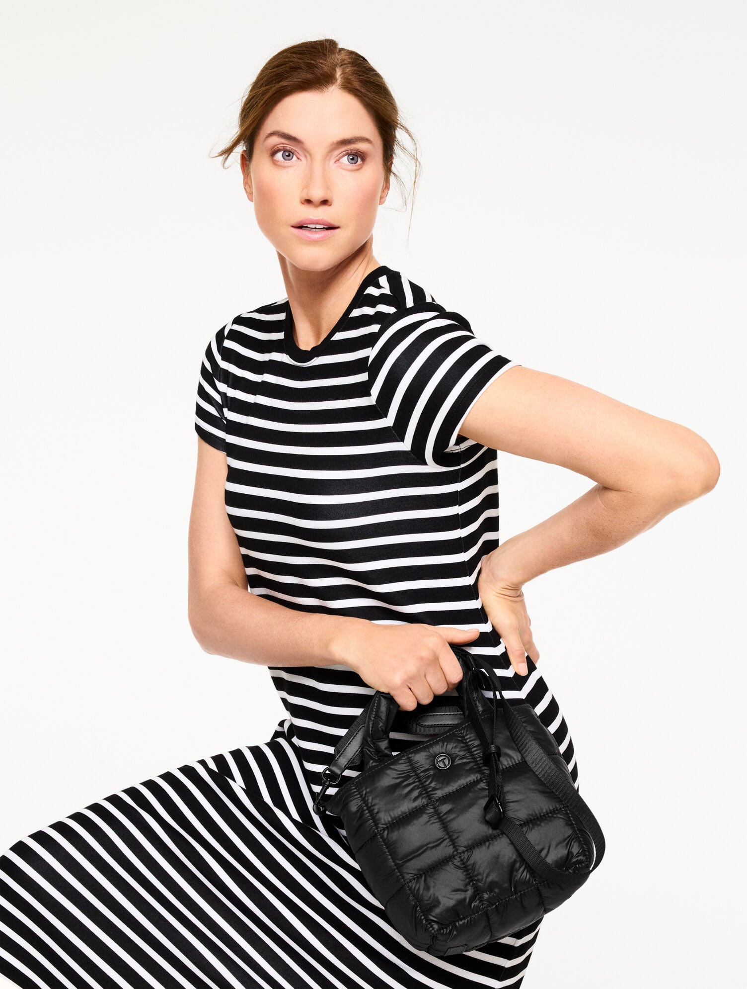 T BY TALBOTS QUILTED NYLON MINI TOTE | Talbots online