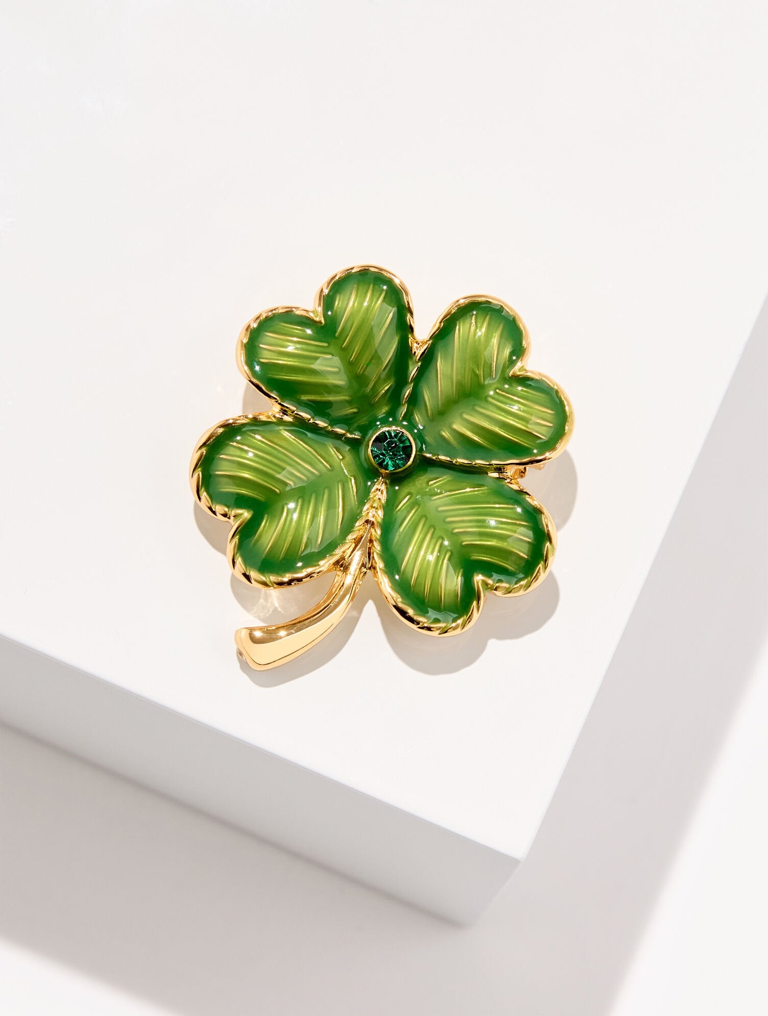 VINTAGE ENAMEL CLOVER BROOCH | Talbots for sale