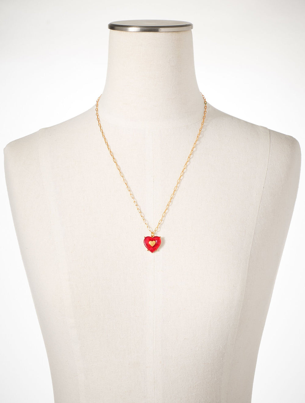 RED VELVET HEART PENDANT NECKLACE | Talbots discount
