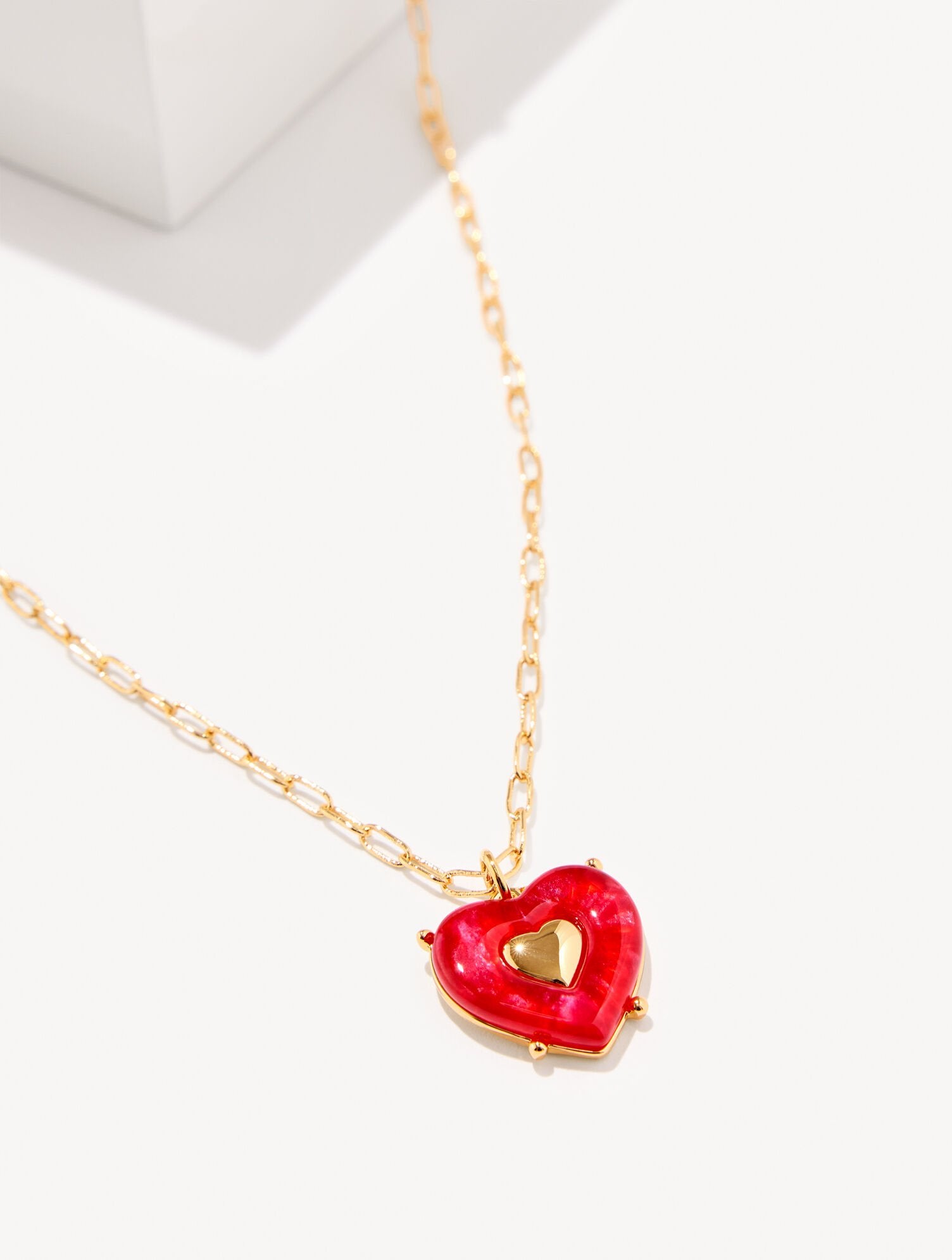 RED VELVET HEART PENDANT NECKLACE | Talbots discount