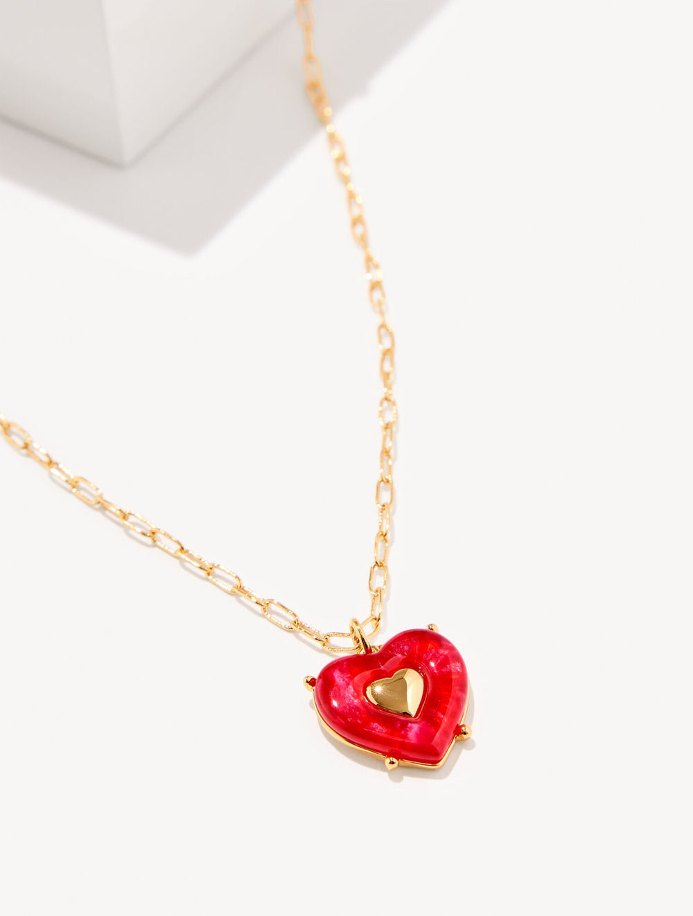 RED VELVET HEART PENDANT NECKLACE | Talbots discount