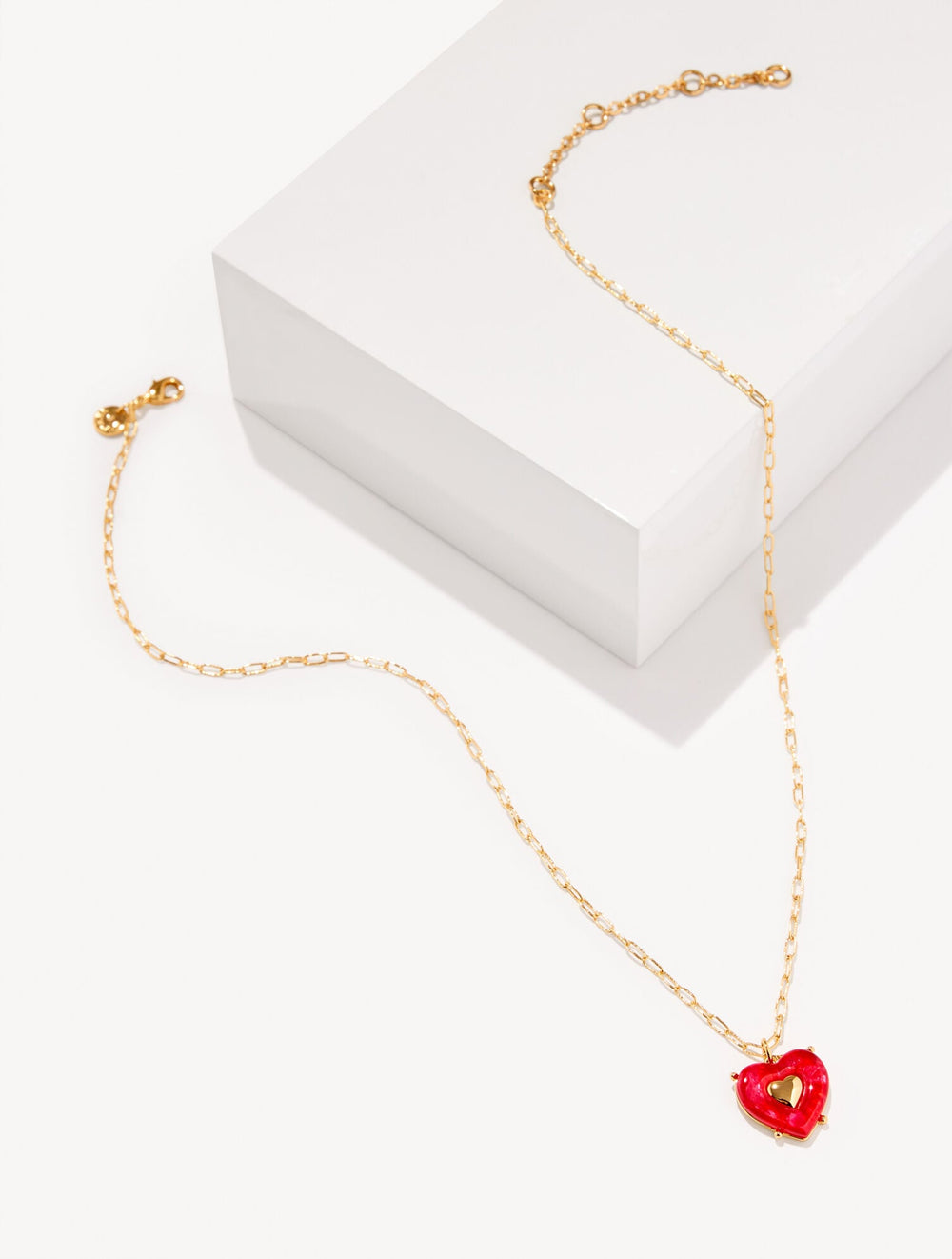 RED VELVET HEART PENDANT NECKLACE | Talbots discount