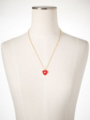 RED VELVET HEART PENDANT NECKLACE | Talbots discount