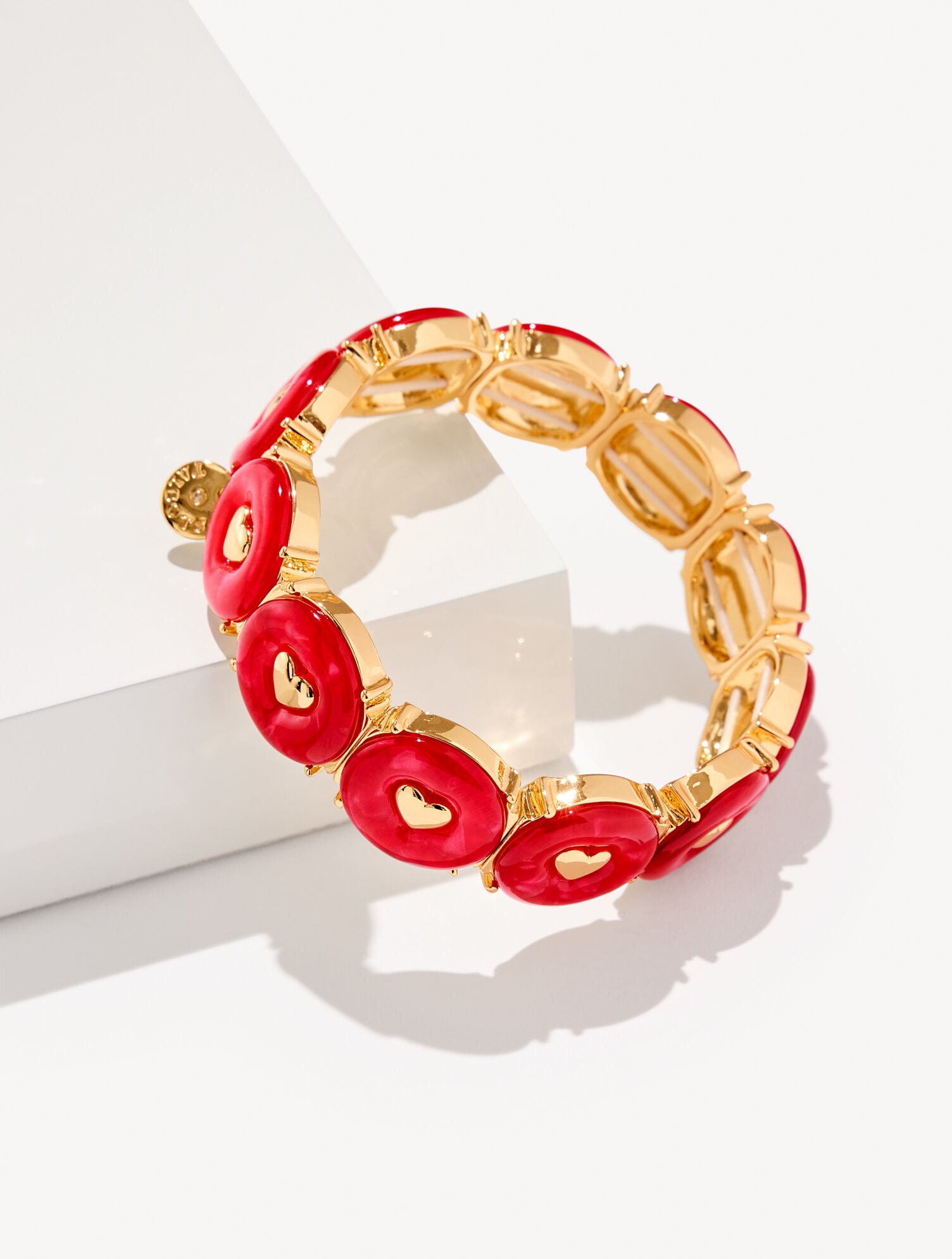RED VELVET HEART STRETCH BRACELET | Talbots sale