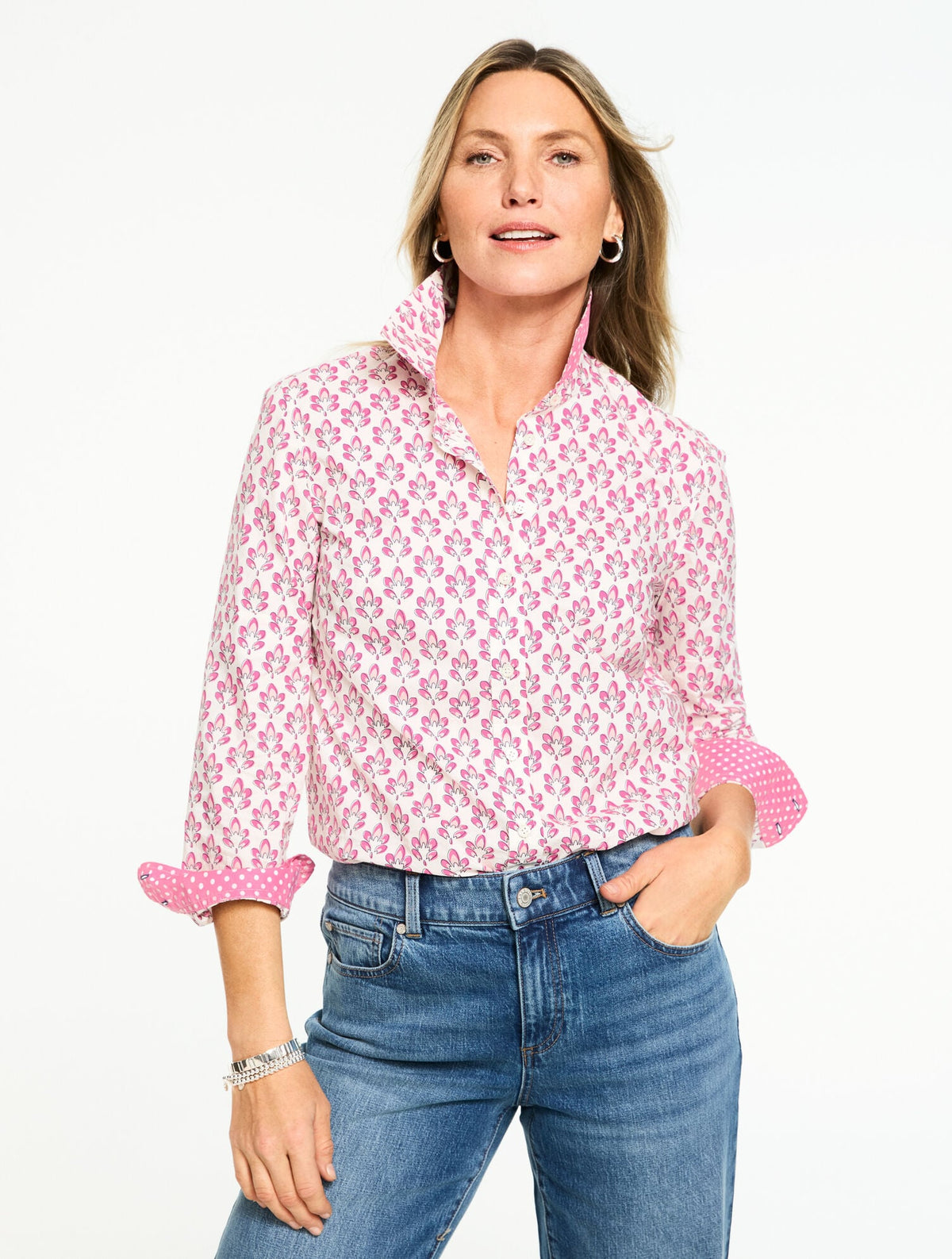 MODERN CLASSIC SHIRT - GRAPHIC LEAVES | Talbots sale