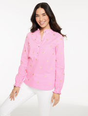 HEART STRIPE POPLIN TOP | Talbots near me