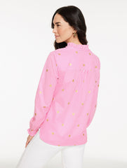 HEART STRIPE POPLIN TOP | Talbots near me